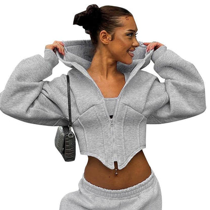 Sculpted Fit Midriff Hoodie - Stylish and Comfortable Gym Hoodie for Women Country in My Heart