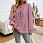Boho Chic Striped Lace-Up Shirt - Trendy Loose Fit Casual Top for Women Country in My Heart