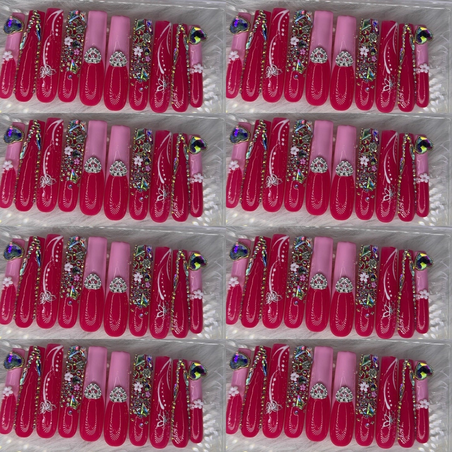 Pink nails acrylic press on nails HOL stores