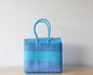 Turquoise & Purple Medium Handwoven Handbag MexiMexi