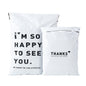 Thickened express bag, packaging bag, white English printing bag, logistics clothing packaging bag, waterproof bag