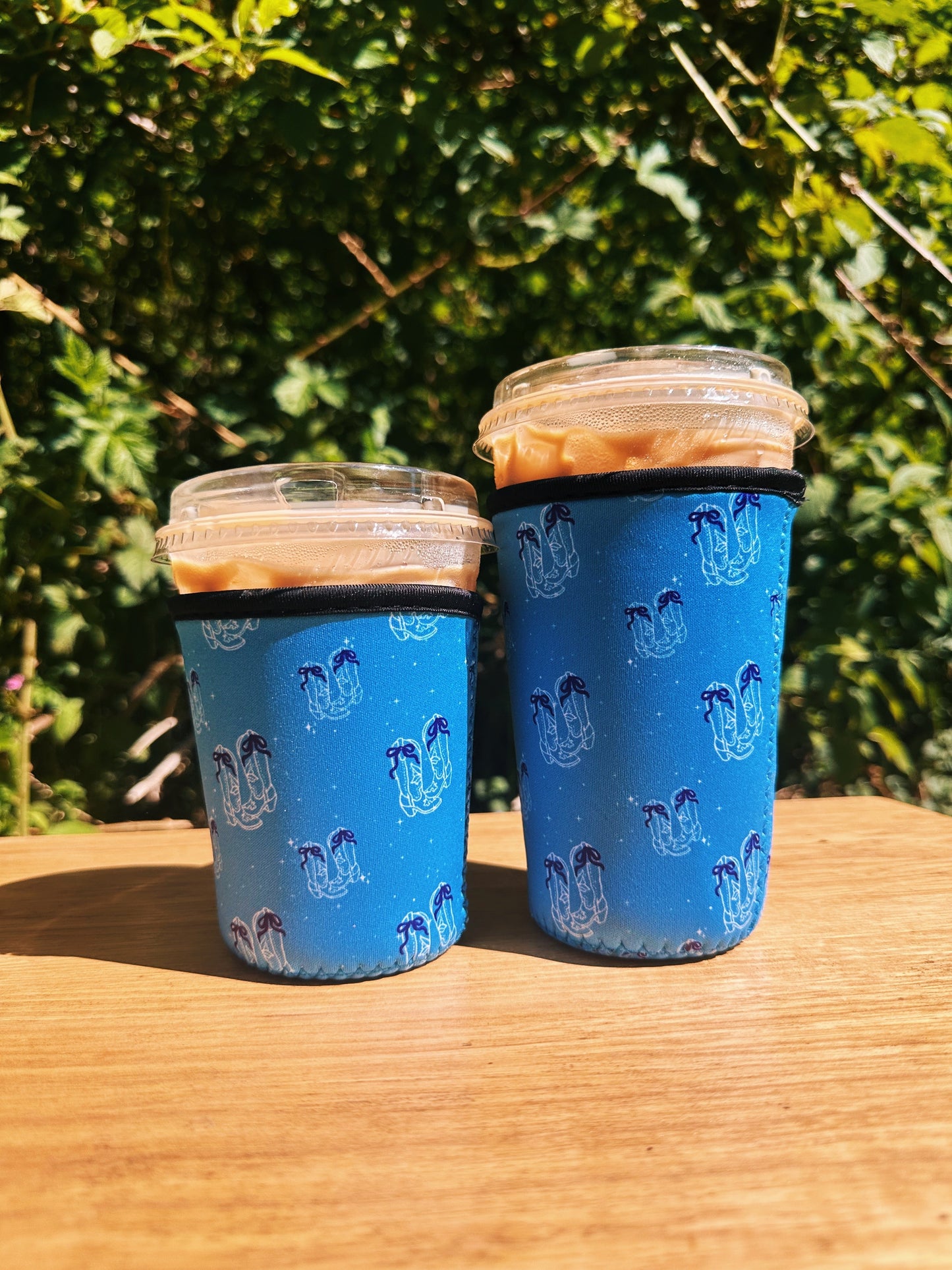 Bow Cowgirl Boots Iced Coffee Cover | Iced Coffee Koozie BashDesignsCo