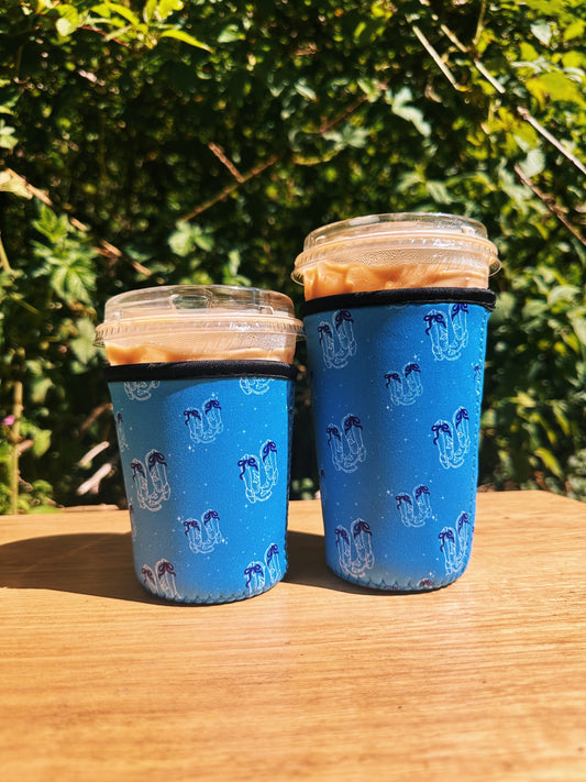 Bow Cowgirl Boots Iced Coffee Cover | Iced Coffee Koozie BashDesignsCo
