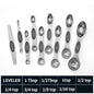 Stainless steel double headed magnetic suction spoon 8-piece set 9-piece set baking tool scale spoon set kitchen seasoning spoon