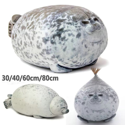 3D Novelty Seal Plush Toys Sea Lion Stuffed Throw Pillow Soft Seal Plush Party Hold Pillow Baby Sleeping Pillow Chair Cushion