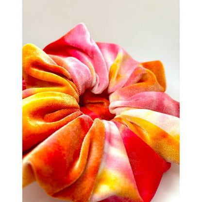 Sunset Tie Dye Velvet Summer Scrunchie Enchanted Scrunch