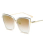 Big Cat Eye Sunglasses Women Black Mirror Sun Glasses FitiqueFit