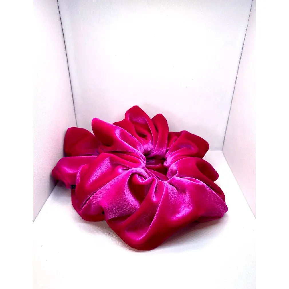Neon Pink Velvet Scrunchie Enchanted Scrunch