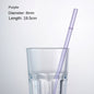 Eco-Friendly High Borosilicate Glass Straw Durable Heat-Resistant Starbucks Kids Straw 27cm Customized