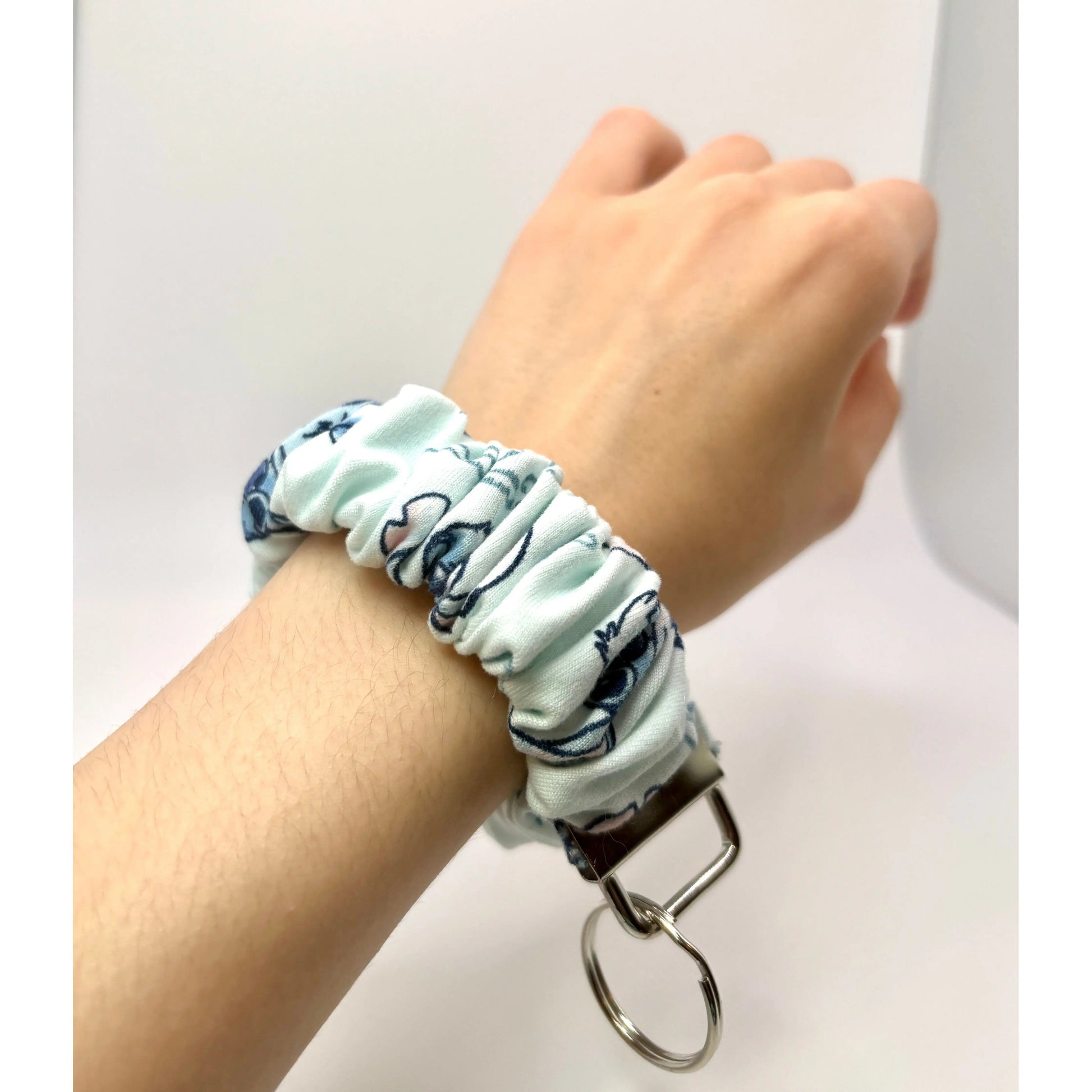 Blue Stitch Scrunchie Wristlet Enchanted Scrunch