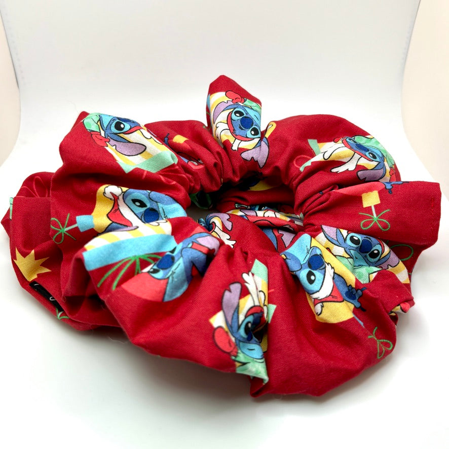 Red Stitch Christmas Scrunchie Enchanted Scrunch