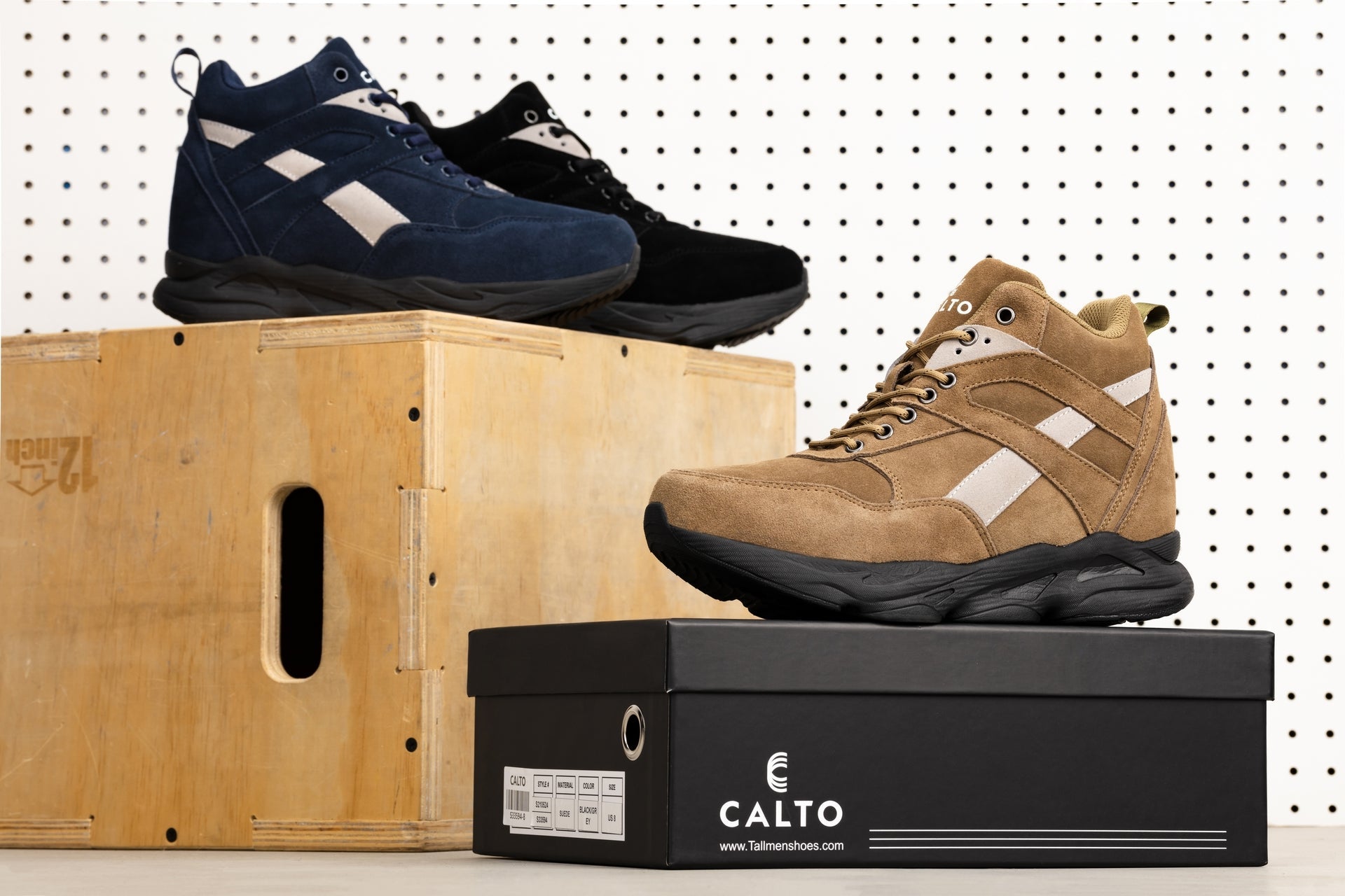 CALTO - S33596 - 4 Inches Taller (Olive Green) - Sneakers Tallmenshoes.com