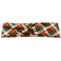 Red and Green Plaid Twist Knot Headband Enchanted Scrunch