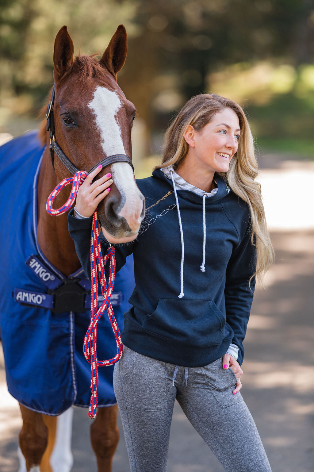 Fancy Stitch Hoodie: Navy Horseplay Apparel
