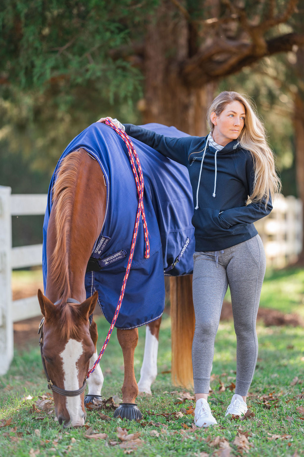 Fancy Stitch Hoodie: Navy Horseplay Apparel