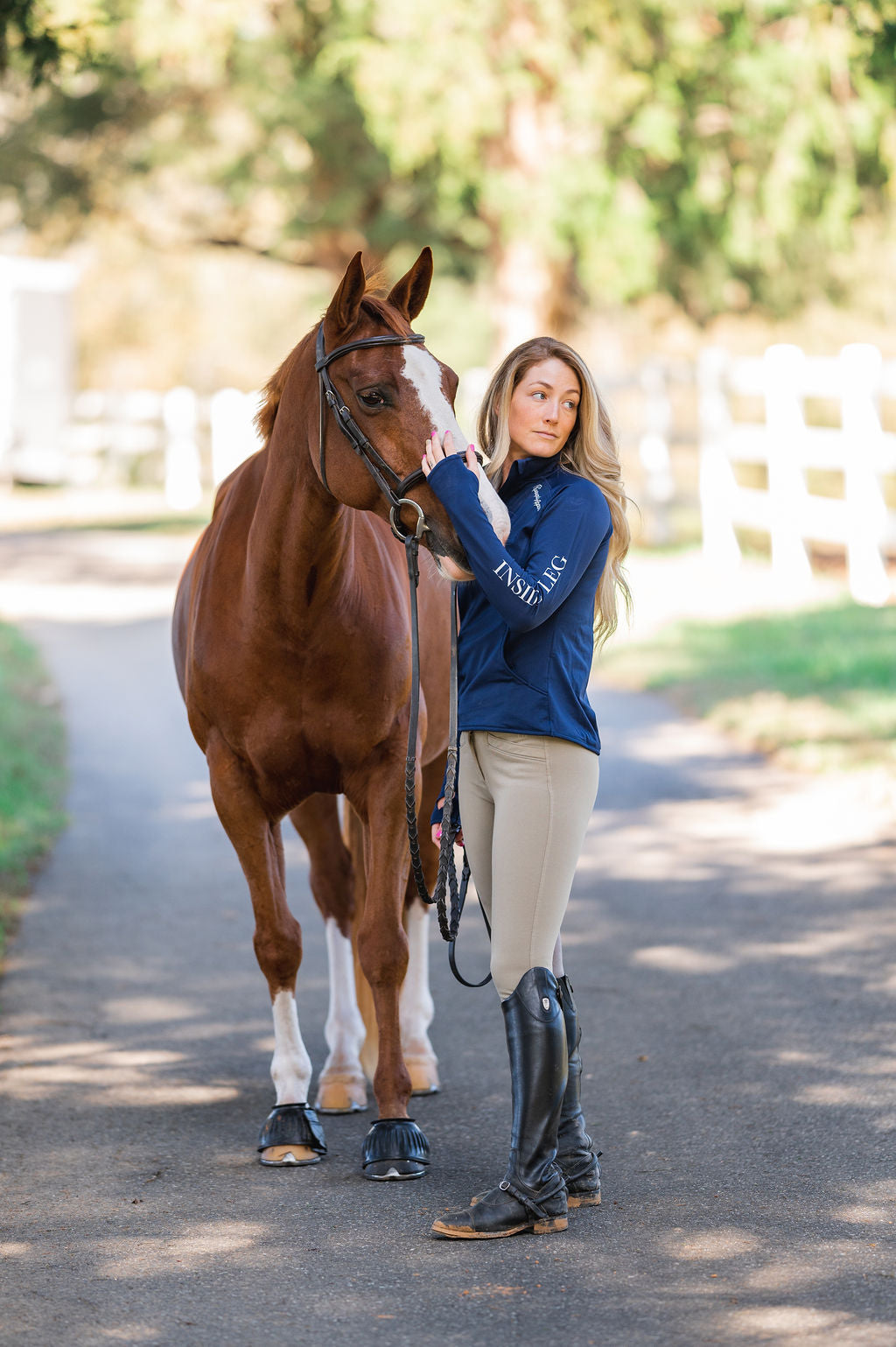 Inside Leg Outside Rein Baselayer: Navy Horseplay Apparel
