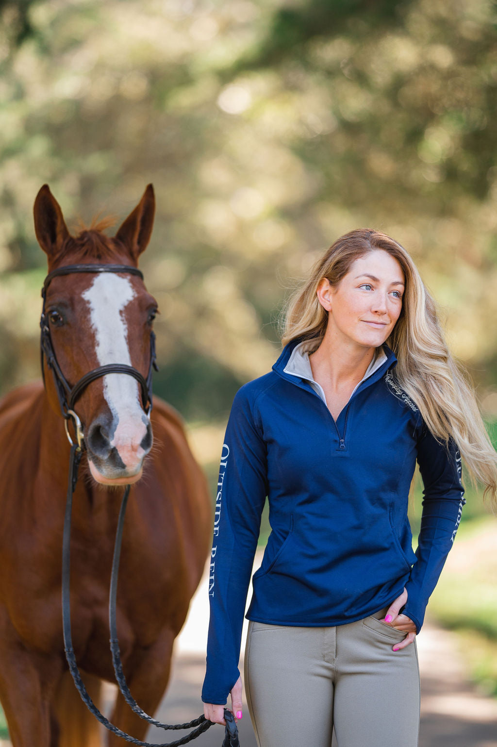 Inside Leg Outside Rein Baselayer: Navy Horseplay Apparel