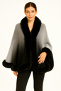 Ombre Faux Fur Trim Cape Wrap See size chart under “more details” The Fashion Celestial