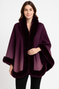Ombre Faux Fur Trim Cape Wrap See size chart under “more details” The Fashion Celestial