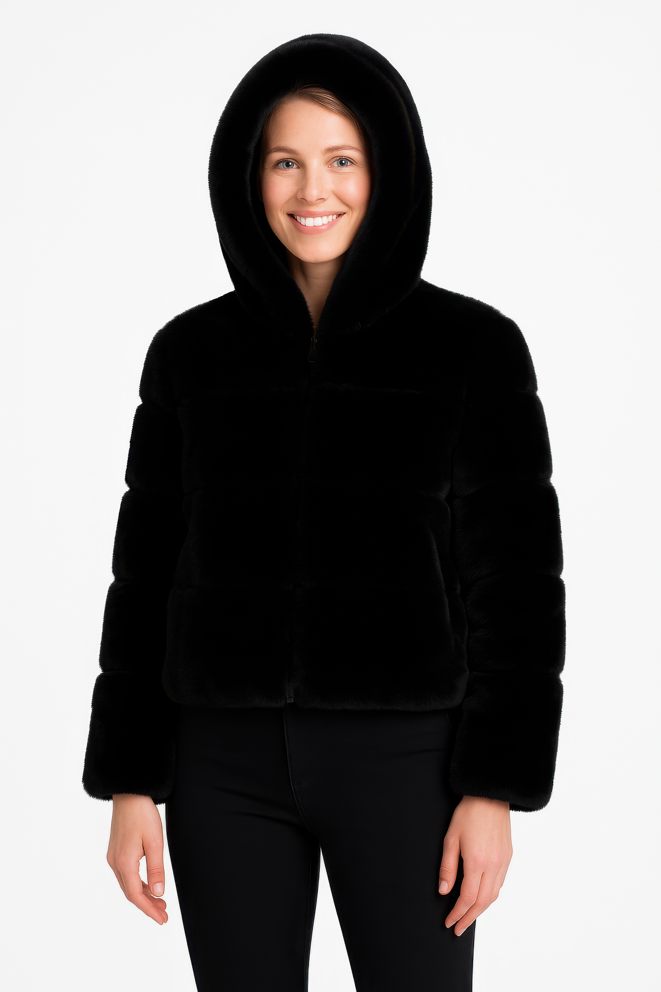 Faux Fur Hooded Jacket See size chart under “more details” The Fashion Celestial