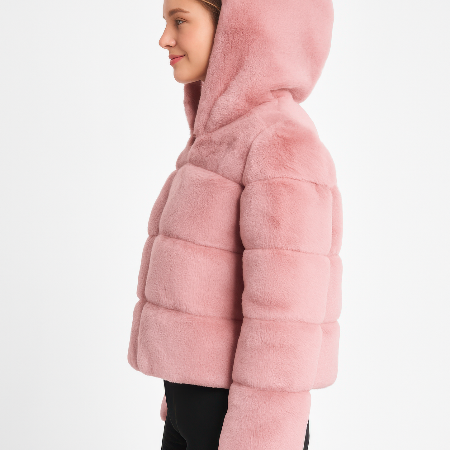 Faux Fur Hooded Jacket See size chart under “more details” The Fashion Celestial