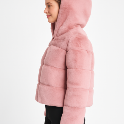 Faux Fur Hooded Jacket See size chart under “more details” The Fashion Celestial