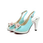 New Princess Peep-Toe Bow High Heels Sandals
