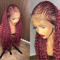 Cornrows braided wig in burgundy, brown and color 27 HOL stores