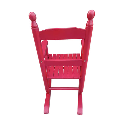 Children's rocking red chair Indoor or Outdoor -Suitable for kids-Durable Solid Wood