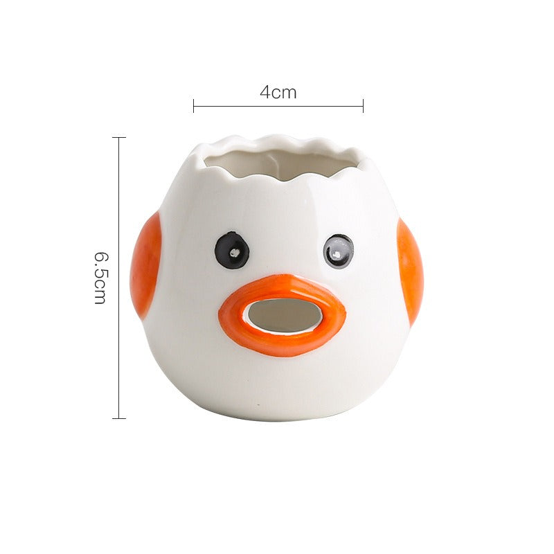 Ceramic egg white and protein separator household egg liquid and yolk filter baking tool easy to clean