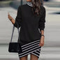 Wild West Chic Long-Sleeved High-Neck Irregular Dress for Cowgirls Country in My Heart
