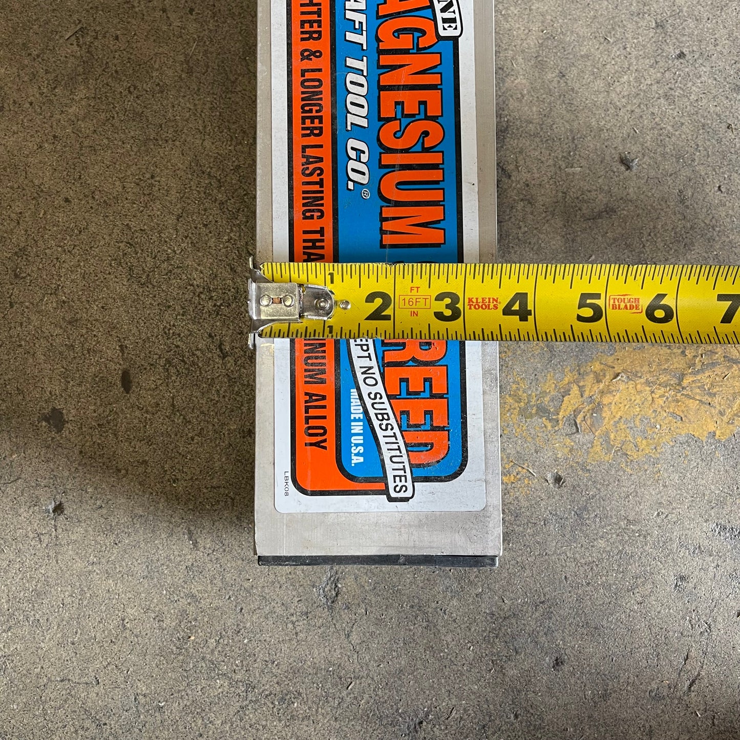 KRAFT TOOL CO. Magnesium Screed 192”x1 1/2”x3 1/2” CC616 PayWut