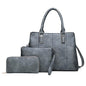 Luxury 3 Piece Leather Tote Set | Genuine Leather Cowgirl Shoulder Bag & Clutch Country in My Heart