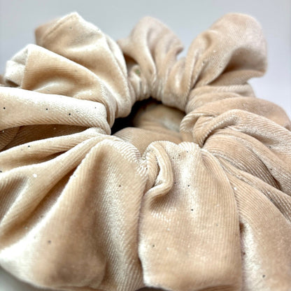 Cream Sparkle Velvet Christmas Scrunchie Enchanted Scrunch