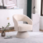 Swivel Accent Chair Armchair, Round Barrel Chair in Fabric for Living Room Bedroom, Beige V.I.P Digital Presence