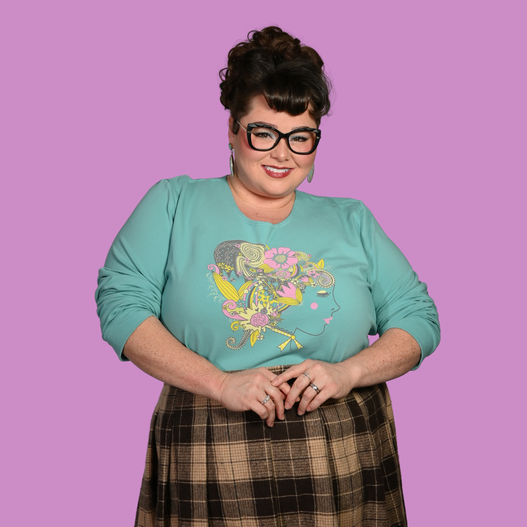 Floral Bouffant Pullover in Catalina Blue Blue Platypus Clothing