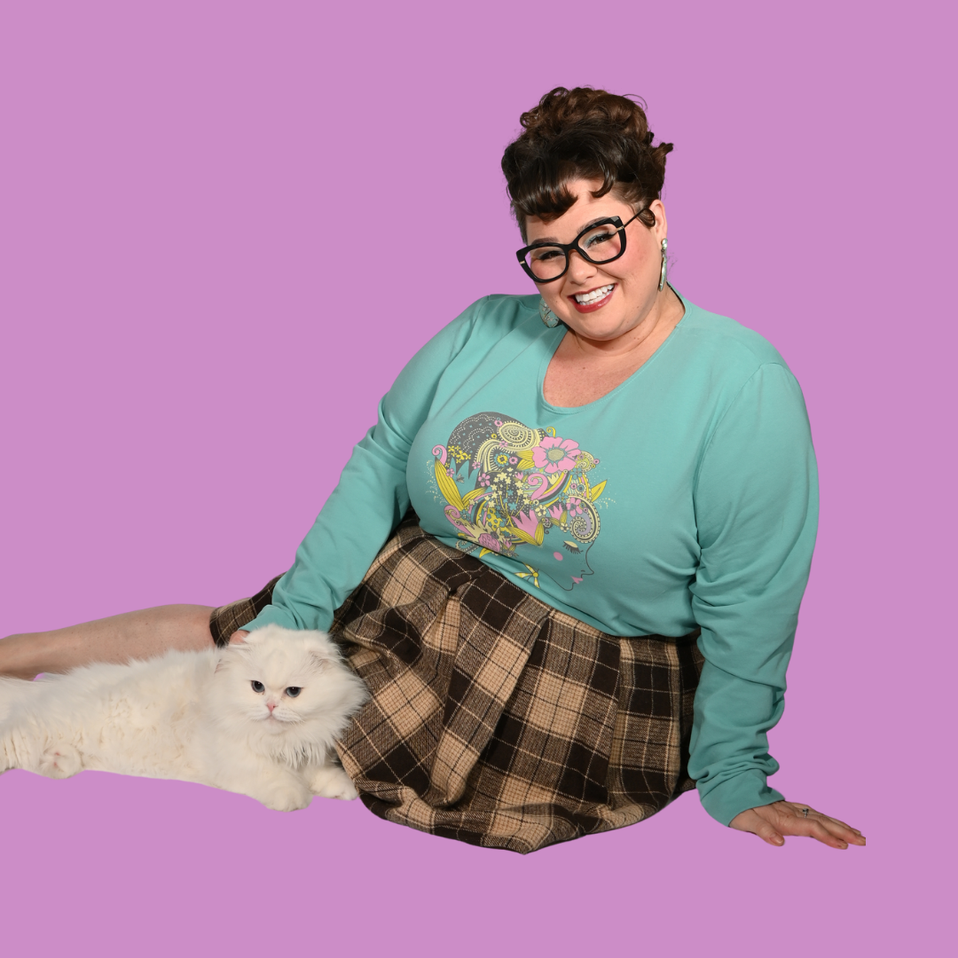 Floral Bouffant Pullover in Catalina Blue Blue Platypus Clothing