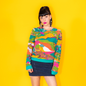 Landscape Pullover in Emerald Blue Platypus Clothing