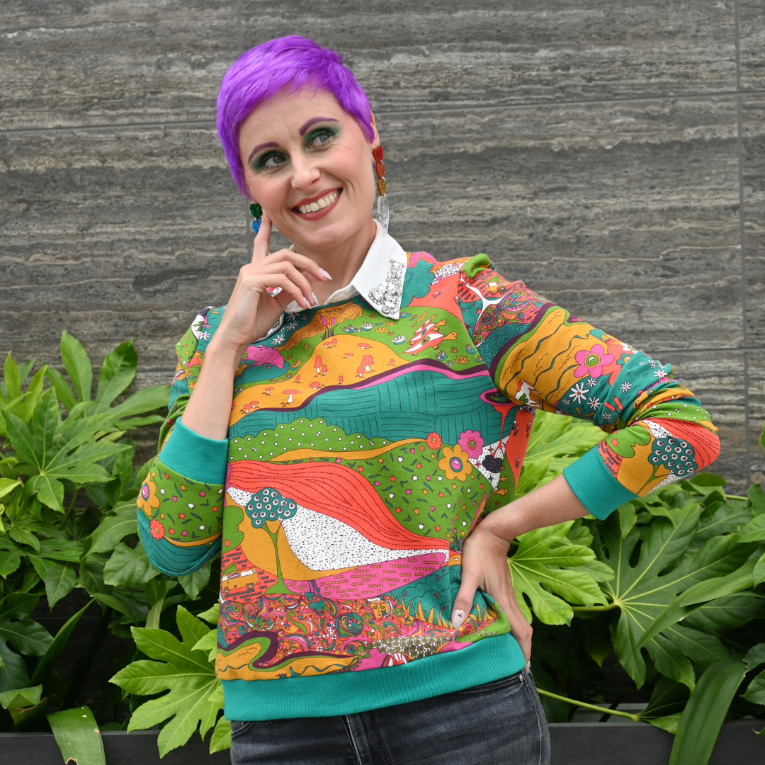 Landscape Pullover in Emerald Blue Platypus Clothing
