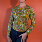 Magnificent Mushroom Pullover in Olive Blue Platypus Clothing
