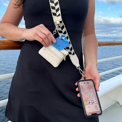 Clip & Go Strap w/Zippered Pouch Chevron