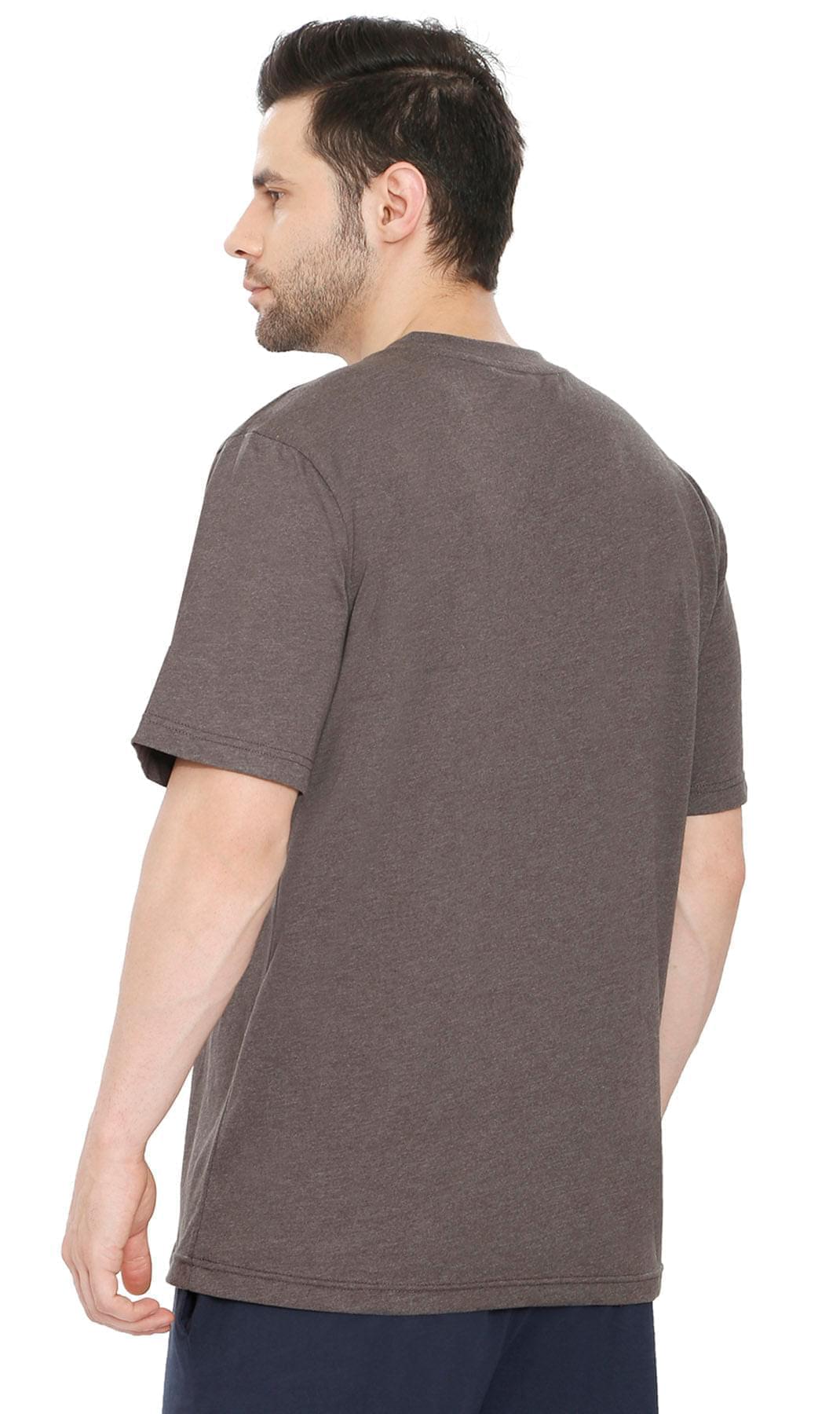 Men's Heavyweight Short Sleeve V-Neck T-Shirt – Relaxed Fit Cotton Blend with Pocket TURTLE BAY APPAREL