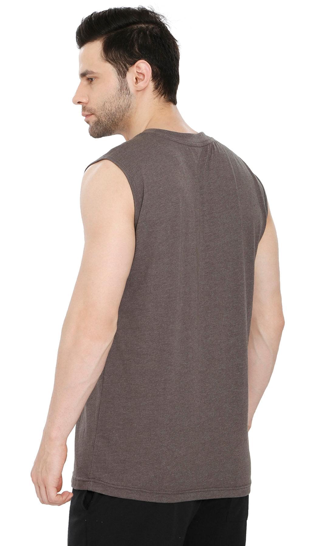 Men’s Sleeveless Crew Neck T-Shirt – Regular Fit, Heavier Cotton Blend Jersey with Chest Pocket TURTLE BAY APPAREL