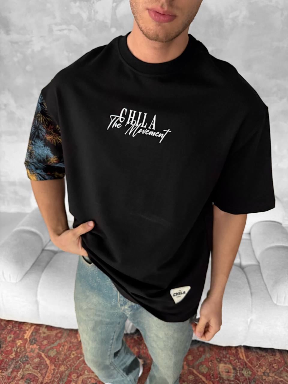 CHILLA The Movement Graphic Cotton Tee Withinblack