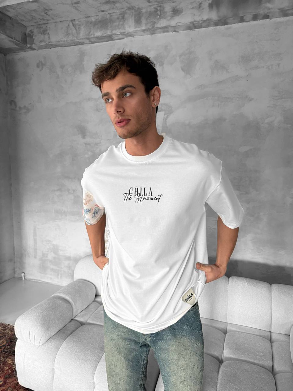 CHILLA The Movement Graphic Cotton Tee Withinblack