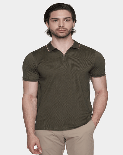 The Mercerized Cotton Polo (Olive) Bright Moons