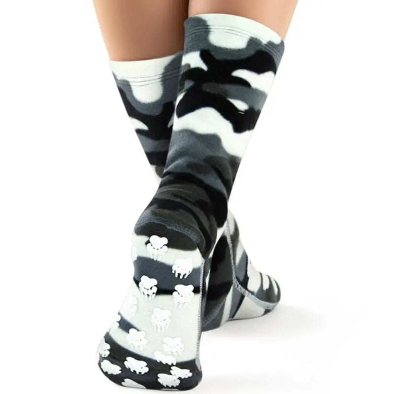 Kids' Nonskid Fleece Socks - Snow Camo Polar Feet® LLC