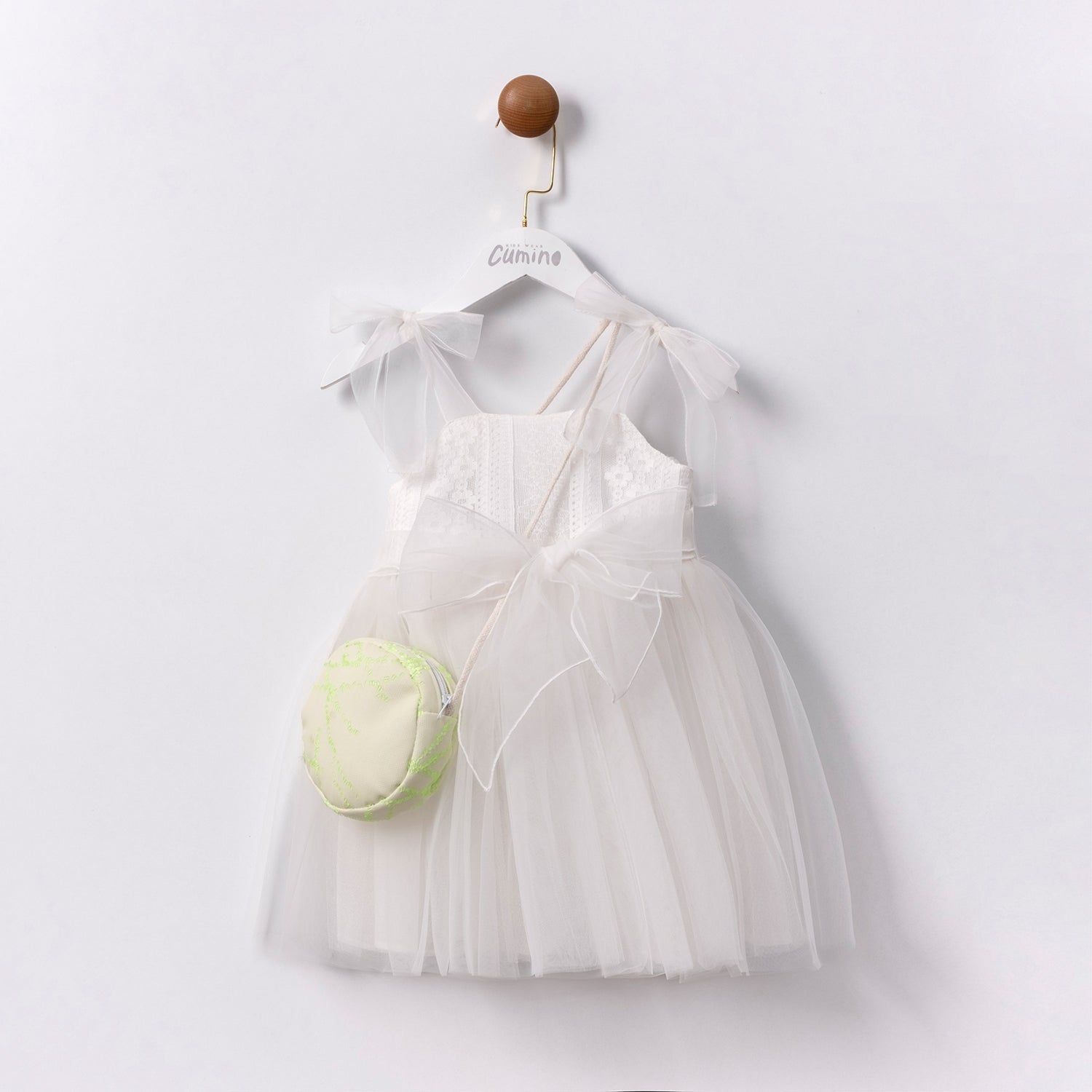 Ivory Dress & Matching Mini Bag Honey and Hive