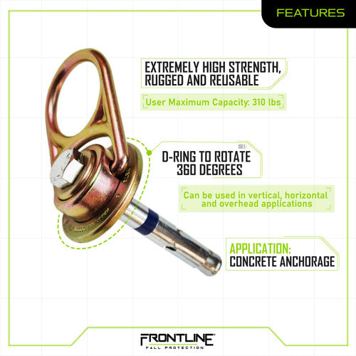 Frontline COM3410K MEGA Swivel 10k Concrete Anchor VM Hardware