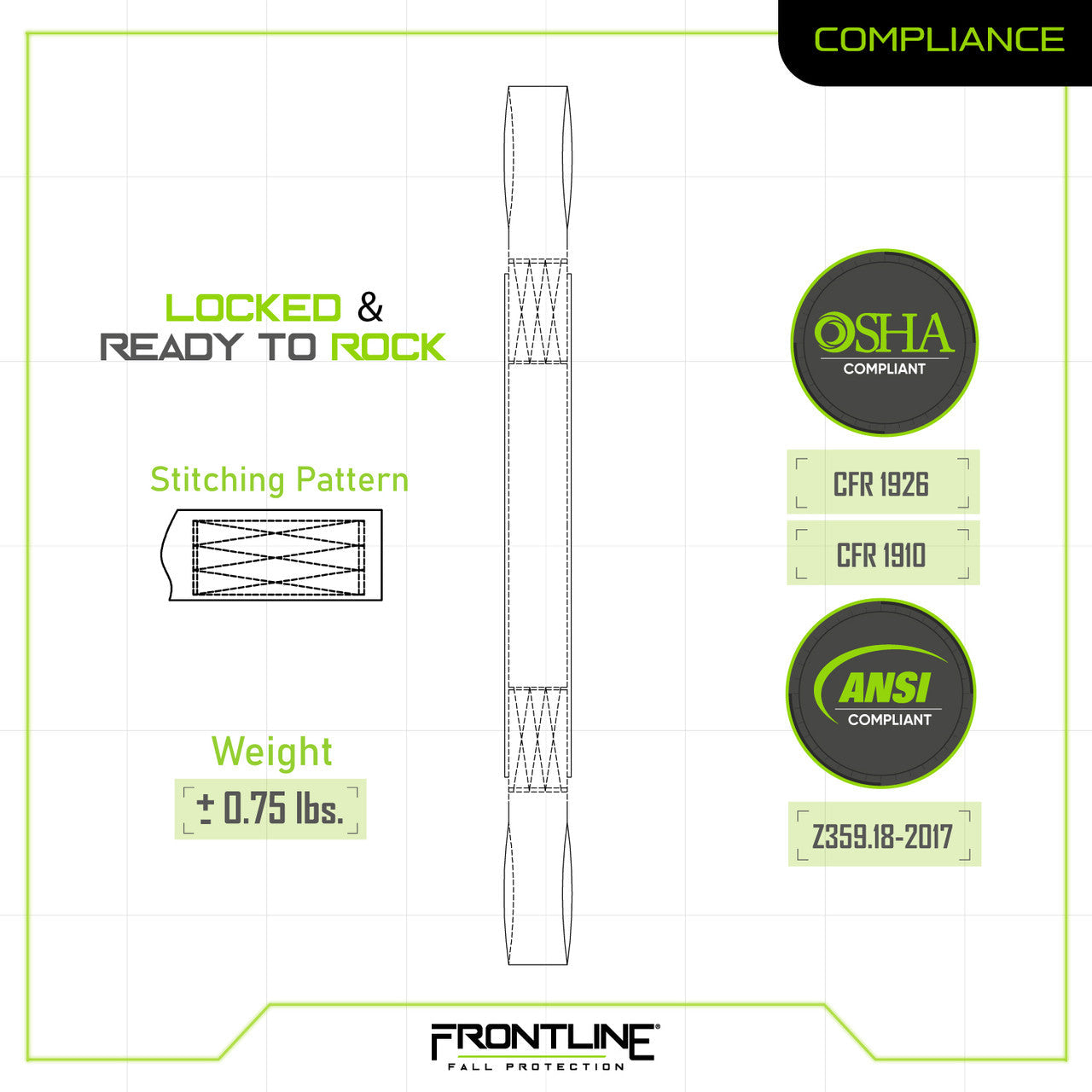 Frontline COSL Concrete Embed Anchor Strap with Looped Ends 4' VM Hardware